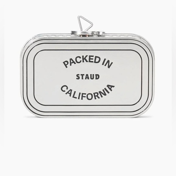 Staud Silver Sardine Can Clutch (STAUDINES TIN CLUTCH SILVER MULTI) - Picture 2 of 8